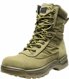 Dunkelgrüne Schnürstiefel