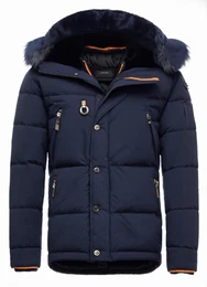 Dunkelblaue Winterjacken