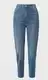 Modre Mom Jeans z visokim pasom