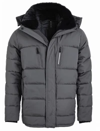 Dunkelgraue Winterjacken