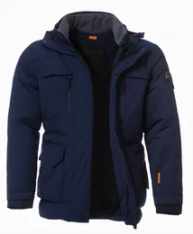 Dunkelblaue Winterjacken