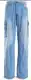 Hellblaue Cargojeans