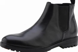 Goldene und Schwarze Chelsea Boots
