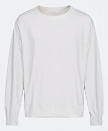 Weiße Strickpullover