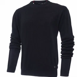Schwarze Wollpullover