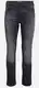 Schwarze Jeans mit Schlitz Schwarze Jeans mit Schlitz