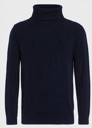Dunkelblaue Winterpullover