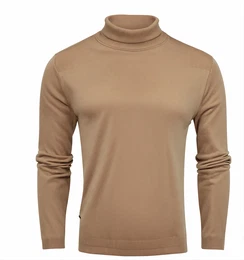 Beige Rollkragenpullover
