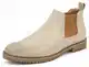 Beige Stiefeletten