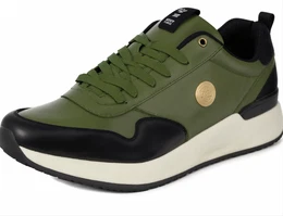 Dunkelgrüne Sneaker