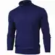 Blaue Rollkragenpullover aus Wolle-Seide Blaue Rollkragenpullover aus Wolle-Seide