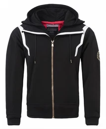 Schwarze Zip Hoodies