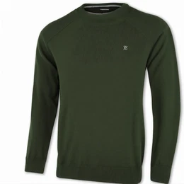 Dunkelgrüne Strickpullover