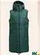 Tmavě zelené puffer vesty