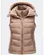 Béžové puffer vesty