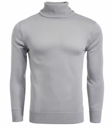Graue Rollkragenpullover