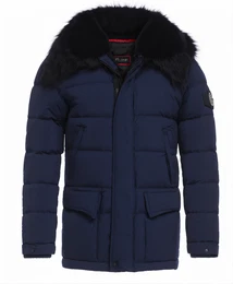 Blaue Winterjacken