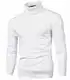 Weiße Rollkragenpullover