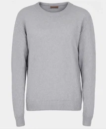 Grau Wollpullover für Männer