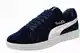 Blaue Leder Sneakers