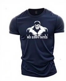 Blaue T-Shirts mit Prints