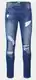 Blaue Straight Leg Jeans