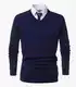 Blaue Kaschmirpullover