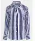 Temno modra Črtast Bluze & Tunike za dame