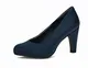 Tmavě modré boty na podpatku