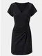 Černé Šaty s Krátkým Rukávem