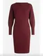 Vinsko rdeča Pletena Obleka za dame