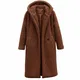 Hnědé Kožichové Kabáty