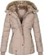 Zimní bundy v béžové barvě