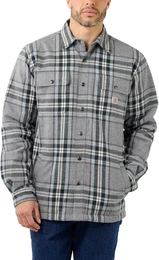 FLANNEL SHERPA LINED SHIRT JAC 105430 - asphalt - L