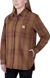 Twill L/S Plaid Shirt 105991 - brown - XL