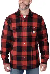Jacke Flannel Sherpa-Lined Shirt Jacket 105939 - red ochre - S