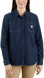 Carhartt Midweight Denim Damen Hemd Zion (H85) blau/Dunkelblau (H85/105492)