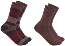 Heavyweight Crew Sock 2 Pack SC3152-W - burgundy - M