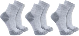COTTON BLEND QUARTER SOCK 3 PACK SQ6103M - grey - XLG