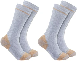 COTTON BLEND STEEL TOE BOOT SOCK 2 PACK SB5552M - grey - XLG