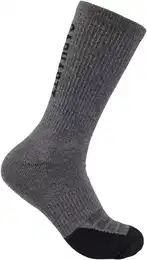 MIDWEIGHT LOGO CREW SOCK 3 PACK SC9913M - carbon heather - XLG