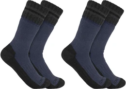 SYNTHETIC-WOOL BLEND BOOT SOCK 2 PACK SB7742M - denim - LRG