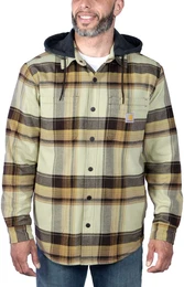 Jacke Flannel Sherpa-Lined Shirt Jacket 105938 - dark brown - L