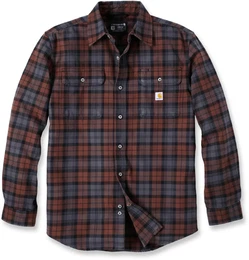 Flannel L/S Plaid Shirt 106356 - mocha - S