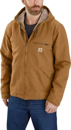 Washed Duck Sherpa Lined Jacket 104392 - brown - XL