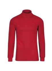 Trigema Rollkragenshirt Langarm Ski- und Sport-Rollkragenpullover Rot/Dunkelrot
