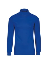 Trigema Rollkragenshirt Langarm Ski- und Sport-Rollkragenpullover Blau/Dunkelblau