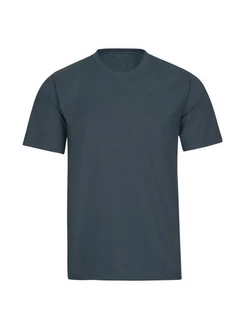 Trigema T-Shirt TRIGEMA T-Shirt DELUXE Dunkelblau/Grau/Dunkelgrau