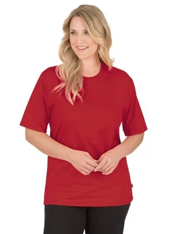 Trigema T-Shirt TRIGEMA T-Shirt DELUXE Rot/Dunkelrot