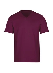 Trigema T-Shirt TRIGEMA V-Shirt DELUXE Lila/Rosa/Dunkelrot